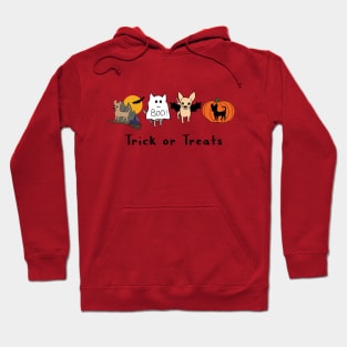 Red Halloween Chis - Smooth Coat Chihuahuas - Halloween Chihuahua Tee Hoodie